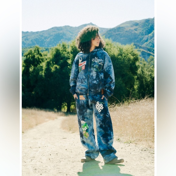 Camp High “Head East” sweatpants tie dyed and printed size L/XL - Picture 12 of 14